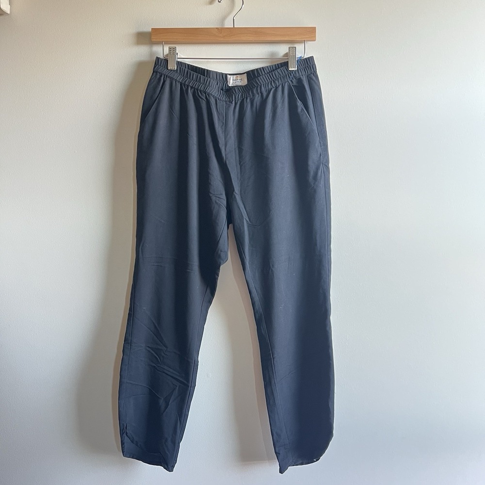 Marine Layer Pants Womens Large Black Allison Re-Spun Elastic Waist Soft Stretch